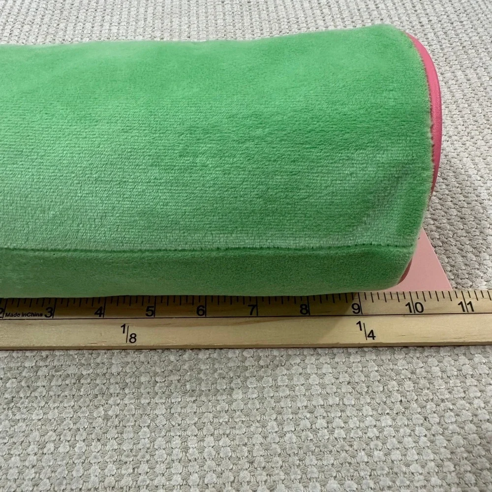 Juicy Couture Retro Green Pink Velour Scottie Dogs Barrel Satchel Bag NWT